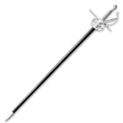 Rapier With Wire-Wrapped Grip And Scabbard - Stainless Steel Blade, False-Edged, Metal Handle, Metal Basket Guard - Length 44”