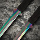 Full Tang Ti-Coated Rainbow Sword Set & Sheath