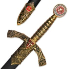 Golden Knight Middle Ages Sword