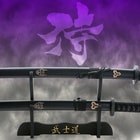 2-Piece Samurai Warrior Wood Katana and Wakizashi Cosplay Sword Set W/ Sheath