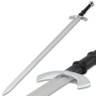 Medieval Master Broadsword With Leather Scabbard