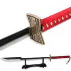 Heavenly Retribution Carbon Steel Katana Sword with Stand