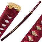 Samurai Warrior Carbon Steel Katana Sword - Maroon