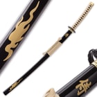 Goldenfire Twin Display Katana Set - Includes Two Display Swords with Scabbards, Wooden Double Stand