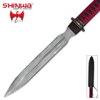 Shinwa Red Warrior Spear Damascus with Sheath