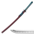 Sokojikara Kyoto Dawn Handmade Katana / Samurai Sword - Hand Forged, Clay Tempered T10 High Carbon Steel - Genuine Ray Skin; Iron Tsuba - Functional, Full Tang, Battle Ready