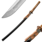 Sokojikara Kodama Handmade Katana / Samurai Sword - 1060 High Carbon Steel, Clay Tempered, Hand Forged - Genuine Ray Skin; Brass Tsuba - Functional, Full Tang, Battle Ready