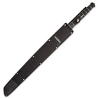 The sword comes with a nylon sheath with “USMC” embroidered on the front.