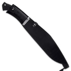 The tactical kukri is 19 5/8” in overall length and it comes housed in a premium, reinforced genuine leather belt sheath