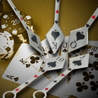 5 Pc. Texas Hold Em Poker Throwing Knife Set
