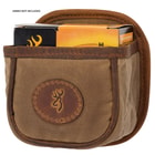 Browning Santa Fe Shell Carrier - Holds One Box, Waxed Cotton Canvas, Crazy Horse Leather Trim, Belt Clip