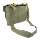 A view of the back of the combat pack with its shoulder strap