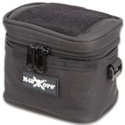 M48 Soft-Side Black Ammo Bang Box - 600D Polyester Construction, Zipper Closure, ABS Loop On Each Side - Dimensions 5 1/4”x 4 1/4”