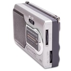 Technical Pro Battery-Powered AM/FM Handheld Radio With Speaker - Manual Tuner, Headphone Jack, Integrated Speaker, Adjustable Antenna