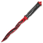 The full length of the M48 Cardinal Sin Red Cyclone Knife