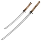 The two swords shown in full length