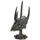 Side view image of the Half Scale Helm of Sauron included in the Sauron Collection.