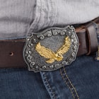 Antique Finish Golden Eagle Belt Buckle