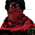 Red & Black Tactical Shemagh Head Wrap Mask Airsoft
