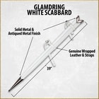 Lord of the Rings Glamdring White Scabbard