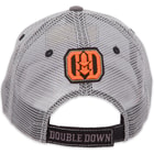 Double Down Crazy Nuts Trucker Cap - Blue-Gray Brushed Twill and Light Blue Polyester Mesh