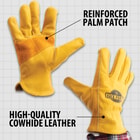 Details and features of the Leather Working Gloves.