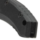 There is a lanyard hole located at the end of the black G10 handle.