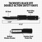 The specs of the TacKnives OTF Double-Action Knife