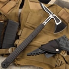 M48 Liberator Infantry Tomahawk With Sheath - Cast Stainless Steel Head, Black Oxide Coating, Injection Molded Nylon Handle - Length 15 3/4”
