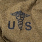 Reproduction US Army Medic Wool Blanket - 80 Percent Wool Construction, Printed Logo - Dimensions 64”x 84”