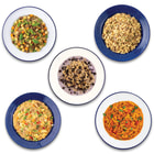 Some of the ready-to-eat meals that are in the bucket