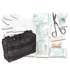 Mil-Tec 25-Piece First Aid Kit in MOLLE Belt Pouch - Black - Military Grade; Made in Germany; Instructions; New; Sterile; Outdoors, Tactical, Home, Vehicle, Survival, Emergency, Prepper, Bug-Out