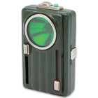 The Polish Box Flashlight with its green filter on