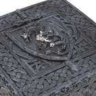 Dragon Shield Polyresin Box with Celtic Knot Relief Accents