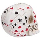 Lucky Bones Poker Face Skullpture