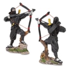 Ninja with Bow and Arrow - Polyresin Sculpture - 12-Piece Set