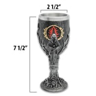 The dimensions of the goblet shown