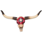 “Lone Star Bull,” Texas Flag Longhorn Skull Plaque