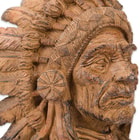Faux Wood Native American Chief Sculpture