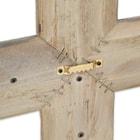Faux Wood Cross Plaque with Bullet Accents