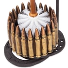 Wild West Revolver and Bullets Toilet Brush Holder / Resin Sculpture
