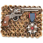 Rustic Bullet and Revolver Jewelry Box