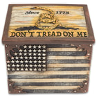 Don't Tread on Me Polyresin Trinket Box - Functional Home / Office Decor, Gift - 3D Reliefs - Gadsden Flag III 3 Percenters Patriot Independence USA America Rattlesnake 1776 Storage Stash Box Jewelry