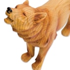 Howling Wolf Simulated Woodcarving Resin Sculpture