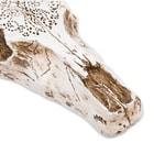 Tooled Bull Skull Sculpture - Wall Or Table Display