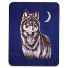 Two Sided Faux Fur Wolf Themed Blanket - Oversize Queen - 79" x 96"