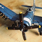 Handcrafted 1944 F4U Corsair Model Airplane | Legendary WWII Fighter Plane | 1:40 Scale