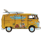 1967 Volkswagen Bus with Surfboards | Handcrafted Metal Model | 1:18 Scale
