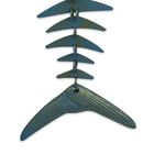 Marlin Windchime - Fish-Shaped Brass Chimes with Antiqued Verdigras Finish - 14"