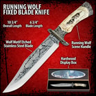 Running Wolf Fixed Blade Knife with Display Box